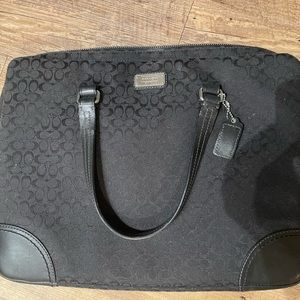 Coach overall monogram black laptop bag. Great condition!